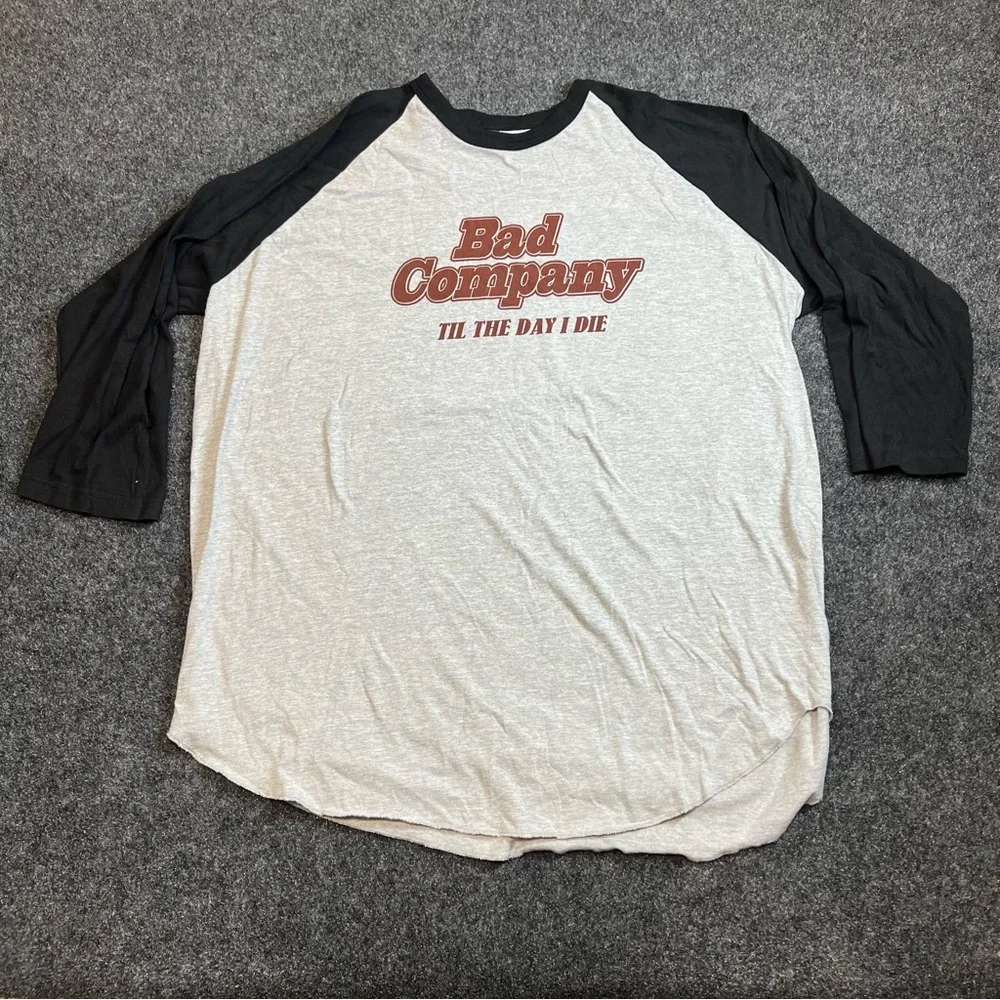Bad Company Classic Rock Band Raglan T-Shirt XXL Paul Rodgers Band Tee - Picture 1 of 7